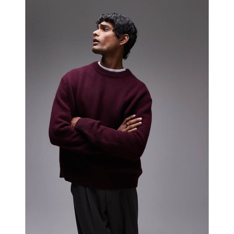 Dark red pullover sale