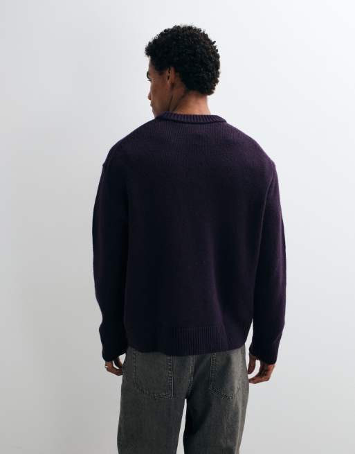 ARKET wool blend oversized jumper in lilac, 5 of 5
