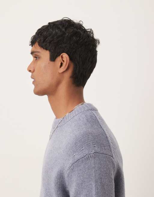 ARKET wool blend oversized sweater in washed blue