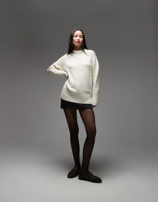 Arket Wool Blend Sweater With Raglan Sleeves In White