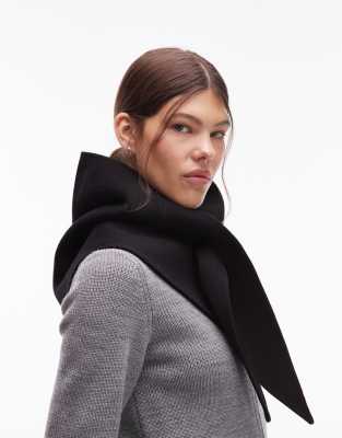 Arket Wool Blend Triangle Double Scarf In Brown