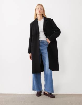Arket Wool Coat In Black