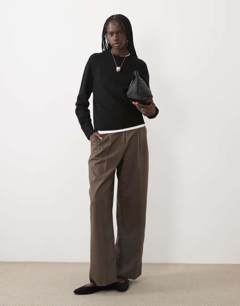 ARKET wool crew neck jumper in black - view 1
