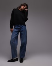 ARKET wool crew neck sweater in off white