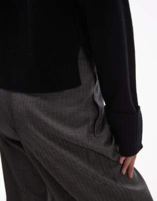Arket Wool Crew Neck Sweater In Black