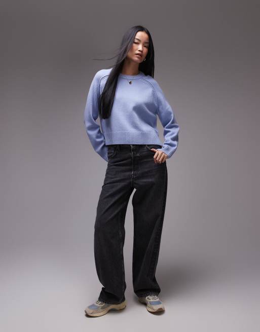 ARKET wool crew neck sweater in blue