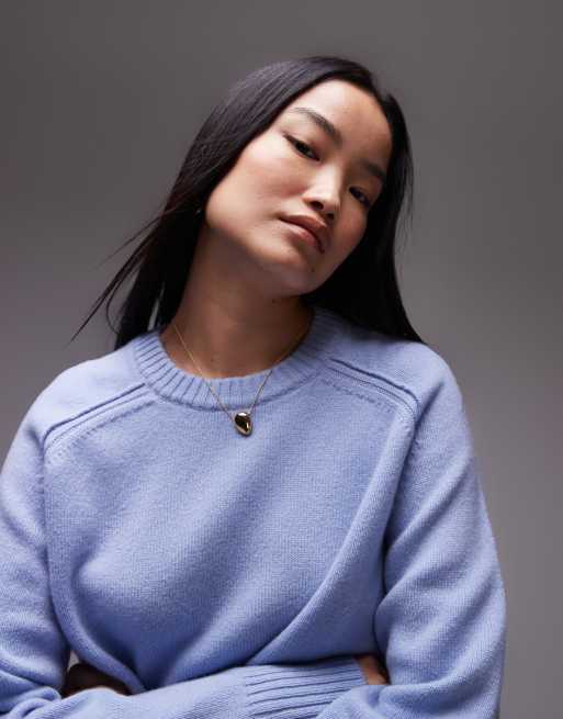 ARKET wool crew neck sweater in blue
