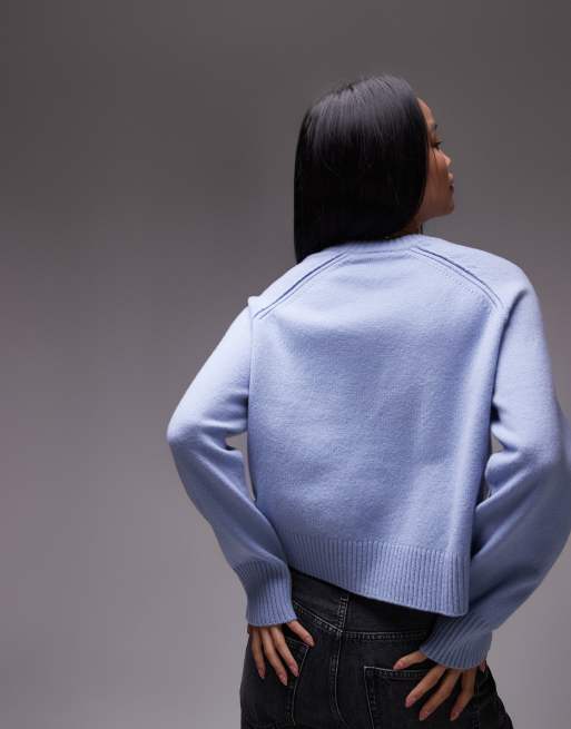 ARKET wool crew neck sweater in blue