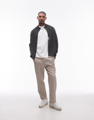 Arket ARKET wool knitted cardigan funnel neck and button front in black