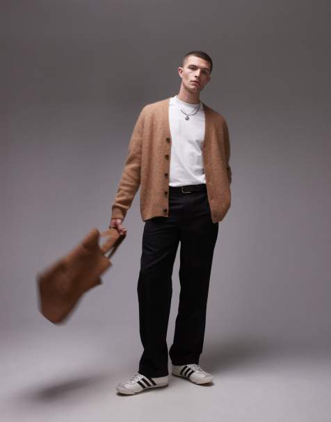 ARKET wool mix straight trousers in black - view 1
