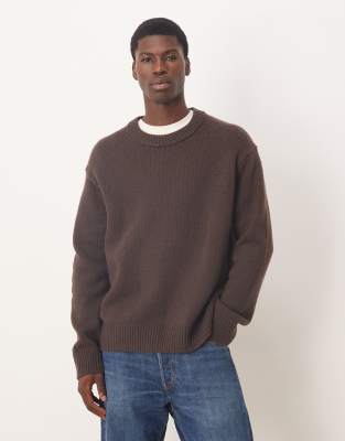 Arket ARKET wool oversized jumper in brown