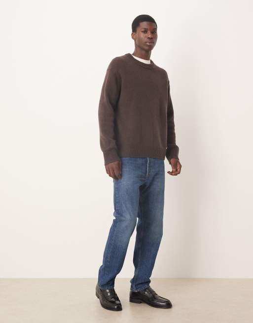 ARKET wool oversized sweater in brown