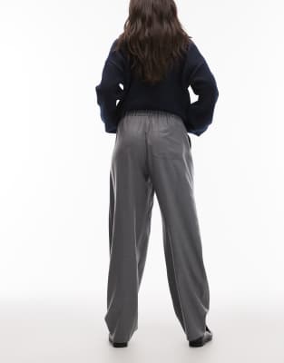 Arket Wool Pants With Drawstring Waist In Gray