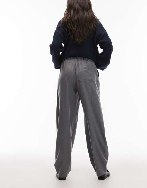 ARKET wool pants with drawstring waist in gray , 2 of 5