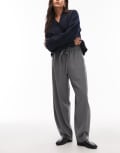 [Arket] ARKET wool pants with drawstring waist in grey 36 GREY