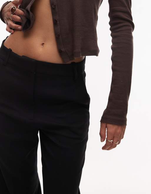 ARKET wool stretch slim cropped trousers in black, 2 of 5