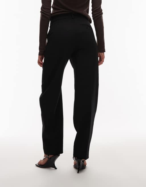 ARKET wool stretch slim cropped trousers in black, 3 of 5