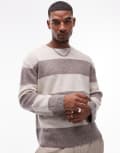 [Arket] ARKET wool sweater in brown and beige stripe XS Black