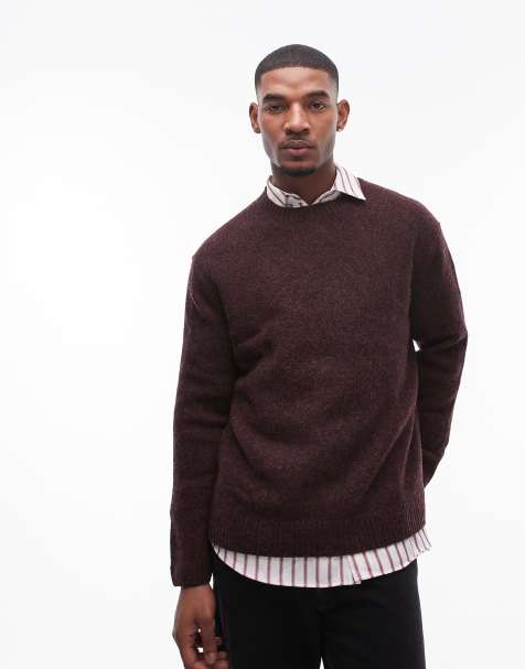 ARKET wool sweater in burgundy