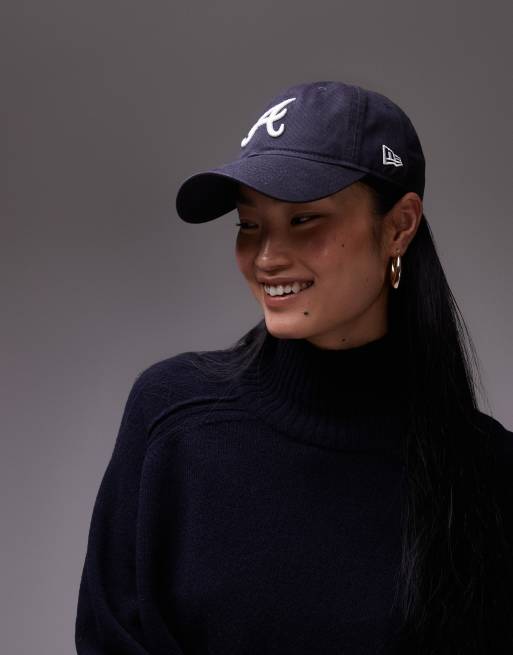 ARKET wool sweater with high neck and deep cuffs in navy blue