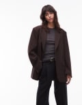 [Arket] ARKET wool tailored blazer in brown 40 BROWN