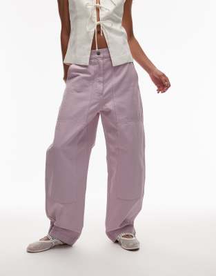 ARKET - Workwear-Hose in verwaschenem Flieder mit Dreifachnaht-Lila