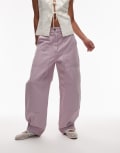 [Arket] ARKET workwear pants with triple stitch detail in washed lilac-Purple 32 Washed Lilac