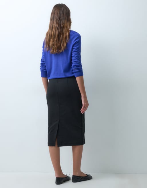 ARKET woven midi skirt in black, 5 of 5