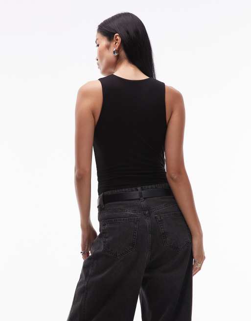 ARKET - Zachte body met stretch in zwart, 2 van 4