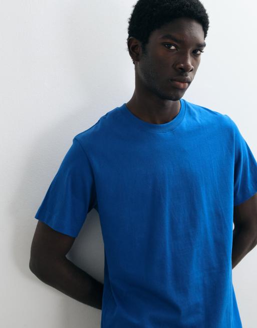 ARKET zware jersey T-shirt in blauw, 2 van 5