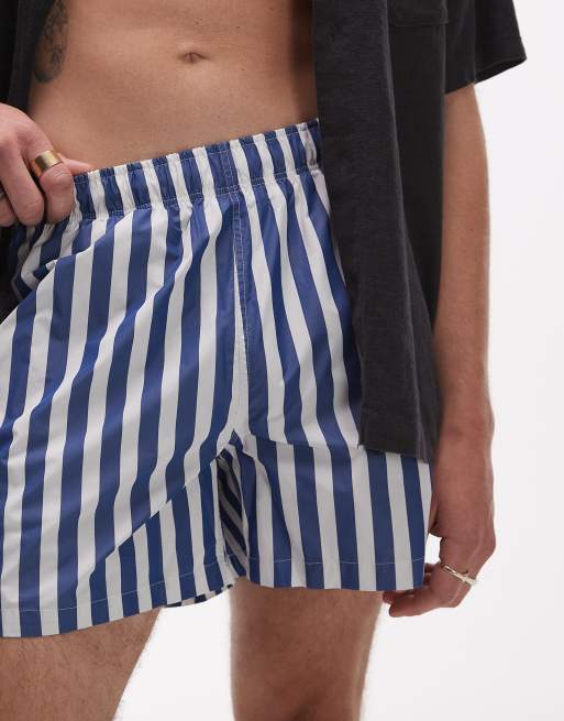 ARKET - Zwembroek in blauw en wit gestreept