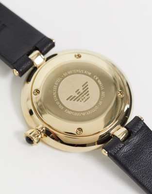 armani watch black strap