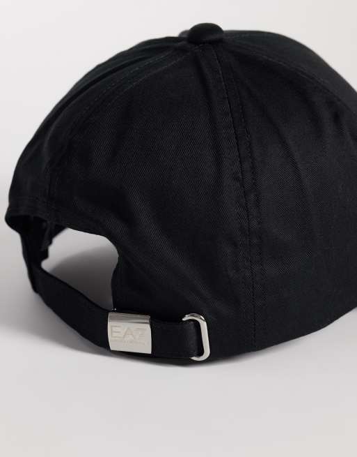 Armani EA7 Baseball-Cap mit Logo in Schwarz und Gold, 3 von 3