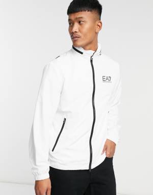 Armani EA7 big logo jacket in white