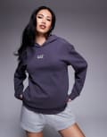 [EA7] Armani EA7 central logo hoodie in dark grey M Periscope