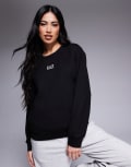 [EA7] Armani EA7 central logo sweatshirt in black XL BLACK