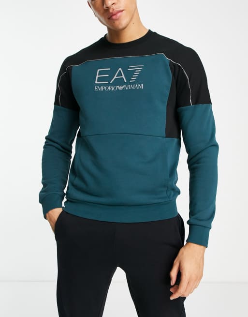 Emporio armani ea7 best sale colour block crew sweatshirt