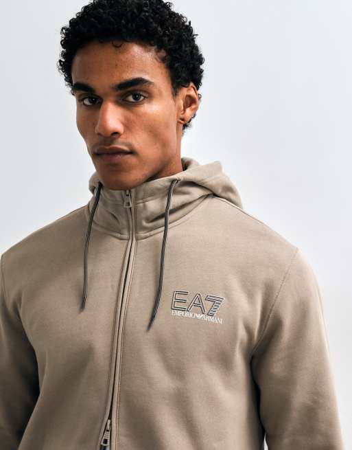 Armani EA7 conjunto de chándal de entrenamiento en beige, 2 de 5