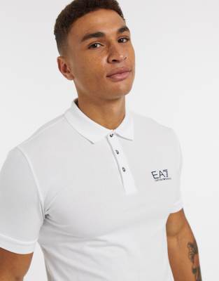 white ea7 polo