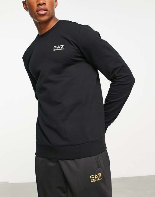 Armani - EA7 Core ID - Felpa nera con logo