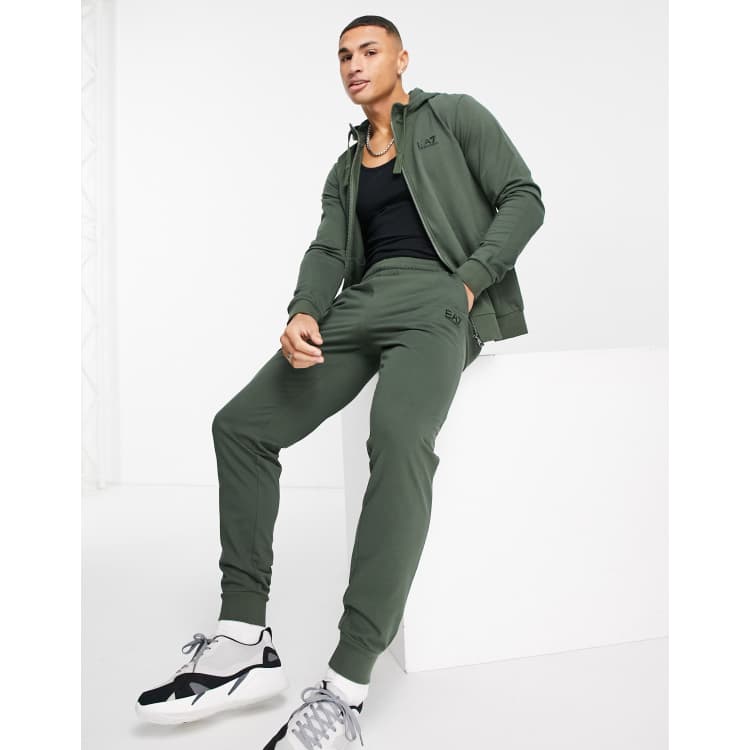 Ea7 khaki clearance tracksuit