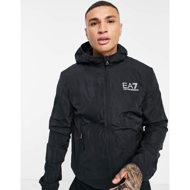 Ea7 coat outlet black