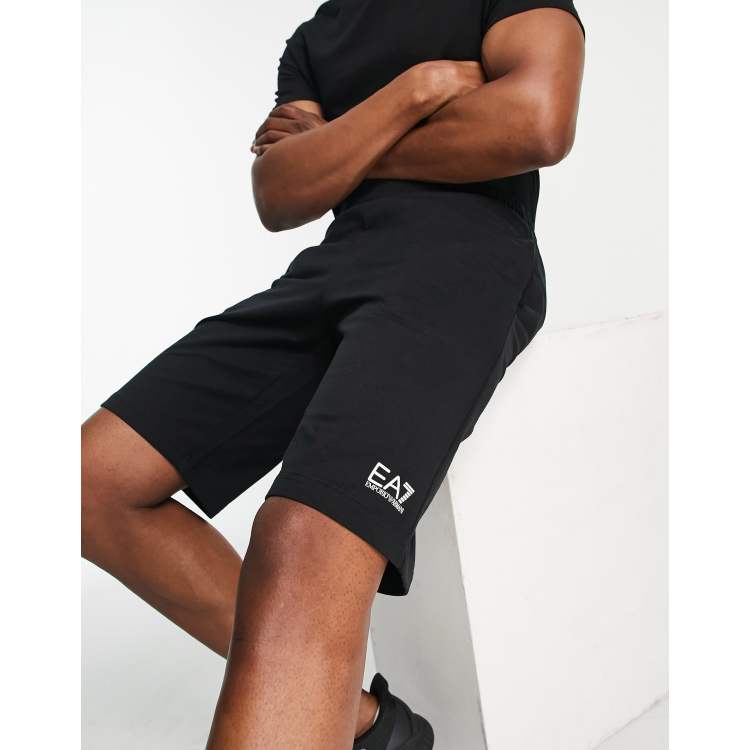 Ea7 black shorts on sale