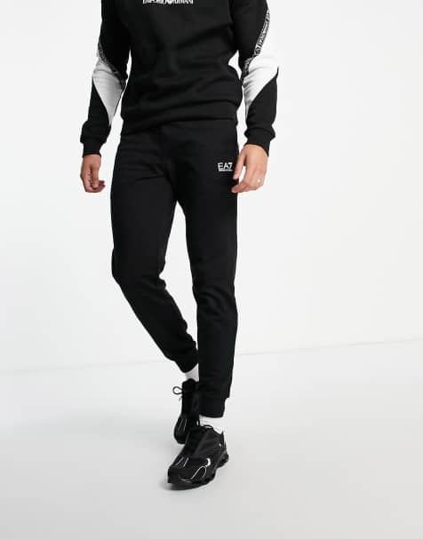 Armani - EA7 - Core ID - Joggingbroek met logo in zwart - view 1