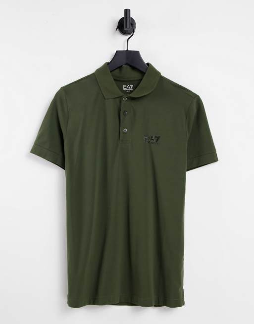 Armani EA7 – Core ID – Koszulka polo w kolorze khaki z logo