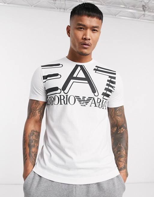 Armani EA7 Core ID large logo t-shirt in white