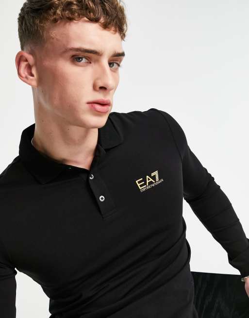 Ea7 polo shop long sleeve