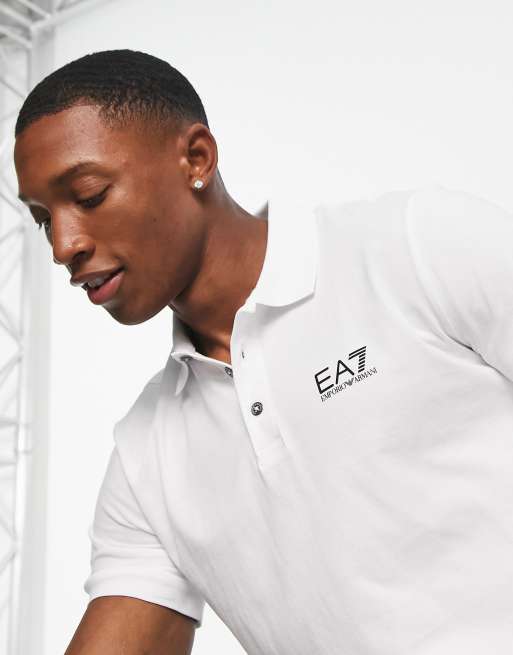 Armani EA7 core ID logo polo in white ASOS