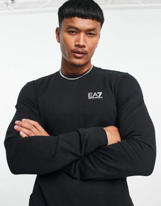 Armani EA7 core ID logo sweatshirt in black