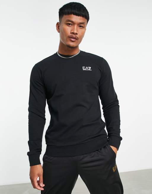 Armani EA7 core ID logo sweatshirt in black
